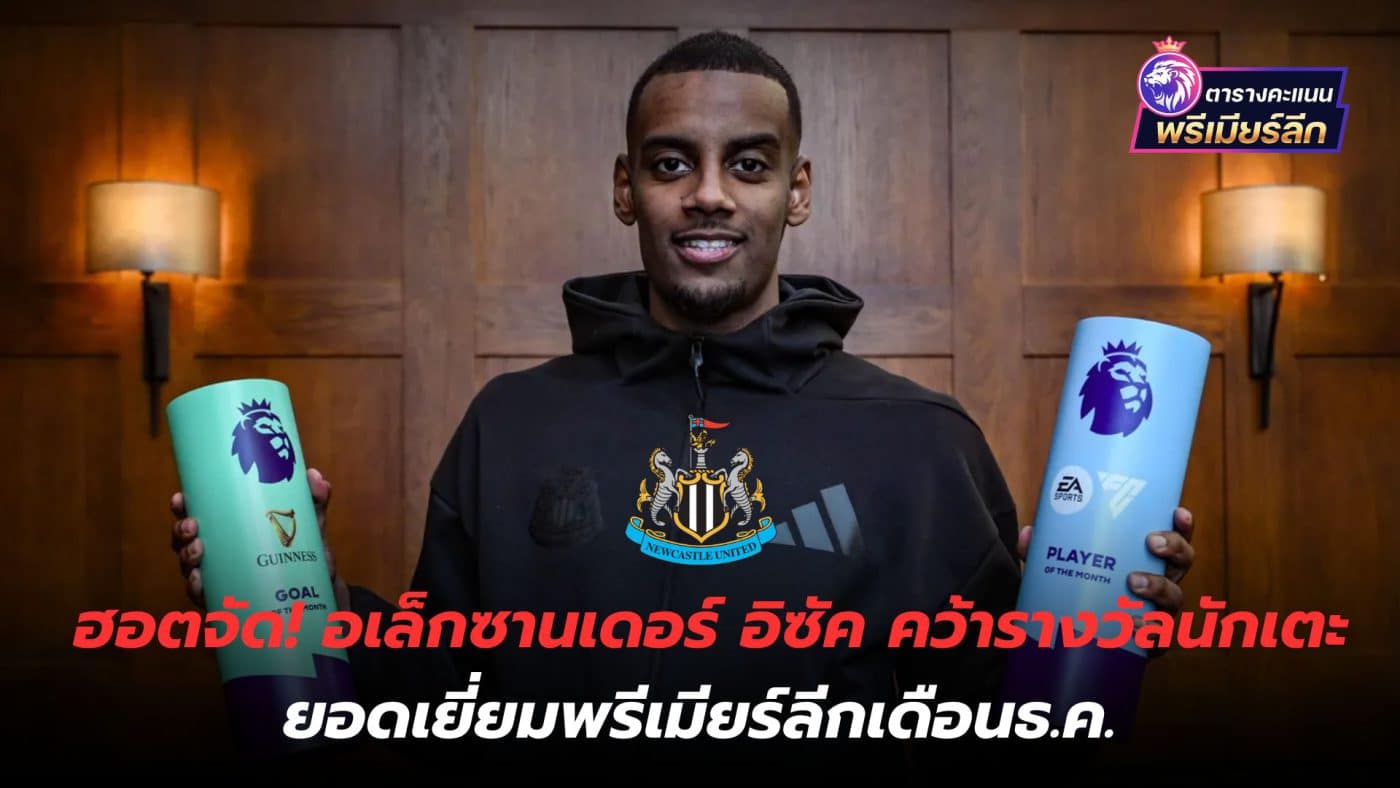 Hot! Alexander Isak wins Premier League Player of the Month award for December.